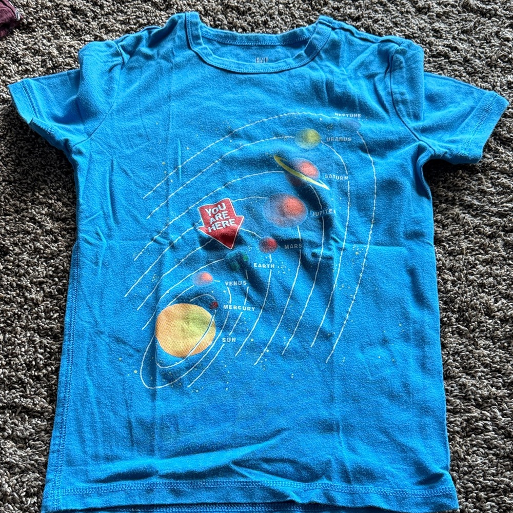GAP Blue Planetary Kids T-Shirt